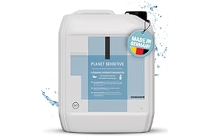 ‎PI Planet Sensitive® - 5L alkoholfreies Desinfektionsmittel für Flächen, Oberflächen, Hände & Haut | Wirksam gegen Bakterien, Viren, Pilze, Sporen, Schimmel & entfernt Gerüche | Basisch | Kanister