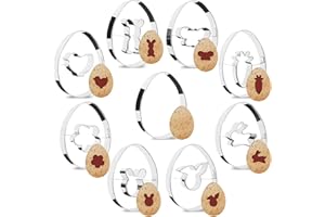 ARDFFA Set di 9 Formine per Biscotti Pasquali in Acciaio Inox, Tagliabiscotti a Forma di Uovo, Coniglio, Fiore, Farfalla, Pulcino e Carota, Ideali per Feste e Attività Fai-da-te con i Bambini