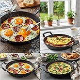 Deconox 2-Piece Granite Aluminum Casting Pouch Set | Nonstick Egg & Frying Pan | Granite Omelette Pan (18cm + 20cm) | Wife