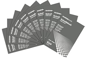 ‎SCHÄFER SHOP SCHÄFER SHOP Briefblock CLIP, holzfrei, DIN A4, kariert, 70 g/qm², 10 Stück à 50 Blatt, weiß