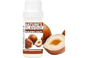 ALPHAPOWER FOOD Aroma alimentare liquido 100% naturale, di Nocciola I Aromi per Caffe, Gelato, Acqua, Dolci, Pasticceria, Frullati proteici I Gocce aromatizzanti senza calorie, Flavdrops, Flavour Drops