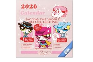 Grupo Erik Wall Calendar 2026 - The Powerpuff Girls Calendar 2026 | Square 30 x 30 cm - 12 x 12 inches Wall Planner, Family Planner Month To View | The Power Puff Girls Gifts For Friends