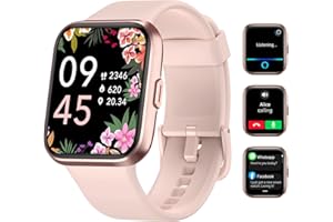 AEAC Smart Watches for Women, Smart Watch (Answer/Make Call), 1.69" Full Touch Alexa Built-in Fitness Watch with SpO2 Heart Rate Sleep Tracker, IP68 Waterproof