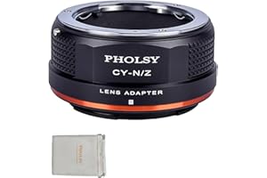 PHOLSY Ręczny pierścień adaptacyjny do obiektywów: Kompatybilny z obiektywami Contax/Yashica (C/Y) i aparatami Nikon Z, CY do Z