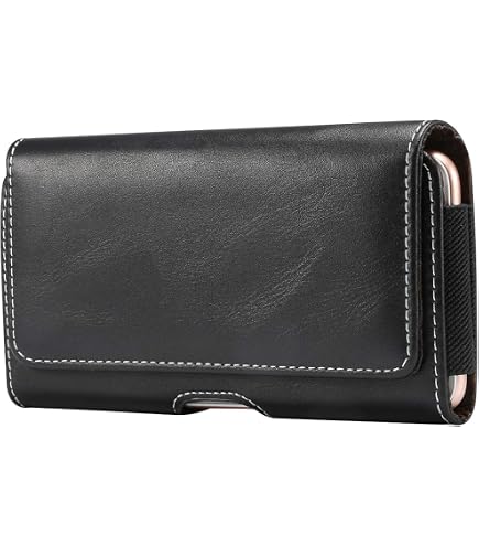 Caseroxx Borsa In Vera Pelle Con Clip Da Cintura Per Nokia C2-01 - Custodia Con Finestra Trasparente, Protezione Su Misura, Colore Nero