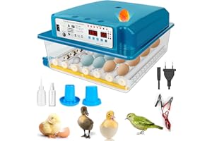 BEE&FLOWER Brutmaschine Vollautomatisch, Inkubator Geflügeleier Brutautomat mit Automatischem Rotationssystem Inkubator Hühner mit Temperaturkontrolle und Feuchtigkeitsüberwachung (24-36 Eier)