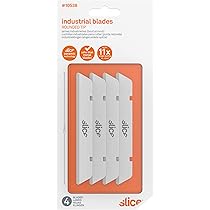 Slice 10526 Utility Knife Replacement Knives With Round Tip | Finger-Friendly, Dual-Edge Ceramic Safety Knives For Slice's Range of Retractable Utility Knives - 1 Inch Cutting Depth (Pack of 3 Slice 10526 Utility Knife Replacement Knives With Round Tip | Finger-Friendly, Dual-Edge Ceramic Safety Knives For Slice's Range of Retractable Utility Knives - 1 Inch Cutting Depth (Pack of 3