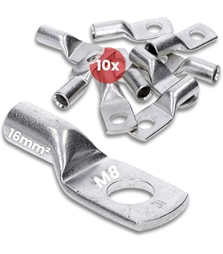 Pack Of 10 Kalitec Q16-8 Crimping Cable Lug 16 Mm² M8 I Uninsulated I - View #4