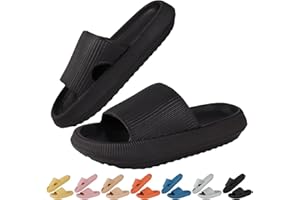 HEPODA Claquette Hommes Femme Été Pantoufles de Douche Sandales Confortable Maison Chaussons de Bain Antidérapant Chaussures de Piscine Plage Pantoufles Plateforme