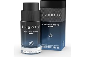 bugatti Parfum pour homme Dynamic Move Blue 100ml I Eau de Toilette pour homme aromatique et citronnée avec une combinaison vivifiante de lavande, citron et musc I maritime, frais, sensuel et chaud
