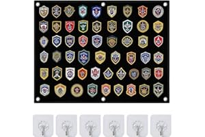 KNOCERY Panneau Tactique de Support de Patchs Militaires, 60 x 45 cm Pliable Tableau D'affichage Tactique, pour Ranger et Présenter les Insignes de Combat, Avec Crochet et Boucle (Noir)