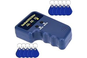 GODELY Scrittore del Lettore di RFID, Scrittore Astuto Tenuto in Mano del Lettore Della Catena Portachiavi di 125khz RFID, Copiatore, Compreso le Carte Chiave Scrivibili T5577 10pcs per il keyfob (3#key)