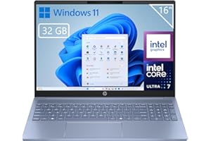 HP OmniBook 5 16 - Ordenador portátil de 16" 2K Intel Ultra 7-255U, 32GB RAM, 1TB SSD, Intel Graphics, Windows 11 Azul - Teclado QWERTY Español