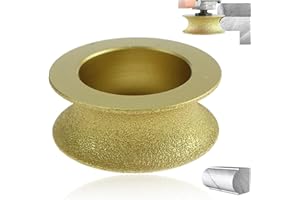 TUSERXLN Diamond Bullnose Grinding Wheel Tool, Round Edge Grinding Wheel, Inner Diameter 20Mm, Wheel Suitable for Marble, Quartz Stone, Granite, Tile, Glass And Other Machines (25mm)