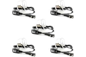 TechSide Microfono Auricolare Pneumatico Trasparente Compatibile con Kenwood 2 pin | Radio ricetrasmittenti TI-F8+ Midland G10 G11V CT890 BaoFeng UV-82 UV5RA Vigilanza Sicurezza SoftAir (5pz)