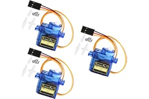 HOTUT Micro Servo, 3 Pcs Moteur Servo Torque Engrenage Métallique,12g Micro Servomoteur 180° Léger Servo Numérique Servo pour RC Robot, Avion, Voiture Compatible avec Arduino and Raspberry Pi