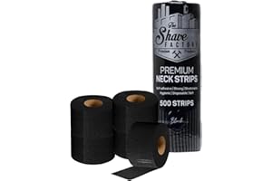 the shave factory Nackenstreifen für Friseure – 5 Rollen mit 100 Streifen – Wasserlinsen-Nackenschutz für eine angenehme Rasur oder einen bequemen Haarschnitt
