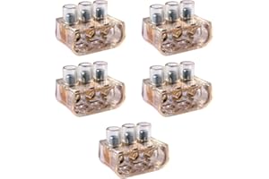 ELECTRON 5 Morsetti forbox triplo, tripolare, sezione 3x 6mm² 6mmq, 3 poli, 3 fori, morsetto per cablaggio forbox, campanelle, in policarbonato e ottone, per scatole di derivazione, 500V 125A