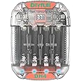 Dlyfull 4-slot Battery Charger, Independent Slot for AA AAA 1.2V NiMH NiCd and 1.5V Li-ion Batteries, Charger Internal Temperature Monitoring