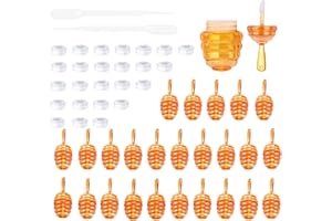 COSIDEA 25 tubos vacíos de plástico con forma de panal de miel de 6 ml para brillo de labios, mini recipiente transparente recargable para bálsamo labial con 2 embudos de plástico para mujeres y niñas,