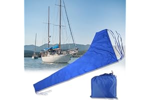 DASJD Tauds de Grand Voile, 600d Toile Oxford Housse de Protection pour Bôme de Voilier, ImperméAble Anti-UV Protections Couverture de Voile de Bateau,8 to 9ft(300x92cm)