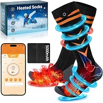 Rechargeable Electric Heated Socks With 5000mAh Battery – Men's & Women's Winter Foot Warmers