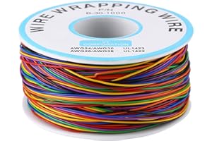 EJOYOUS Kabel dzwonkowy 8 rdzeni, drut owinięty 250 m, kabel elektryczny, kabel metalowy, test izolacji, drut miedziany stały, 30 AWG