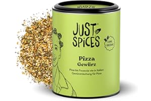‎JUST SPICES Just Spices Pizza Gewürz I Streue italienischen Geschmack auf Pizzen bis Focaccia I Gewürzdose, 43 g