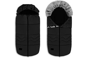 LIONELO Frode Sacco a pelo con pelliccia per neonati e bambini 90x45cm per passeggino seggiolino auto o slitta, Caldo Autunno-Inverno Antiallergico Impermeabile e Morbido con Ventilazione, Lavare 30°C