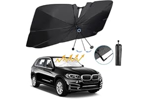 Xingsky Parabrisas Delantero, Parabrisas de Coche Mejorado Parabrisas Plegable Parabrisas Delantero de Coche La rotación de 360° no bloquea el Espejo Retrovisor, para la Mayoría de los Coches, S