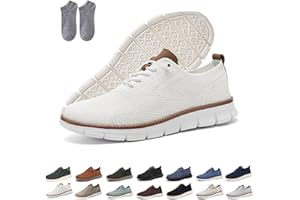 OVERHIL1S Breeze Men's Shoes, 2025 Wearbreeze Shoes, Urban - Ultrabcomfortable Orthopaedic Men's Shoes, Casual Lightweight Breathable Mesh Oxfords Slip-On Shoes with Arch Support (White, EU 40)