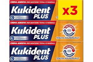 ident Plus Dubbelverkande självhäftande kräm, lim för tänder för totala och partiella tänder, 3 förpackningar om 35g, lätt mintsmak, lång livslängd