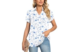 POPYOUNG Chiffon Blouse Business Tunic Petal Short Sleeve Office Shirts