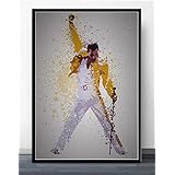 ndegdgswg Freddie Mercury Queen Rock Band Legendary Pop Star Comic Poster, En drukt schilderijen, Art Wall Pictures Voor Woon