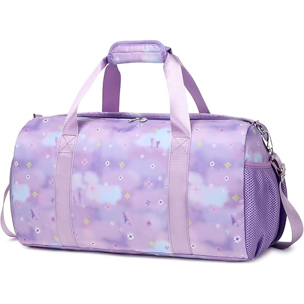 Trainingstas reistas dames sporttas kinderen meisjes met schoenenvak kinderen zwemtas weekendtas, Goud roze, 46 cm * 25 cm * 20 cm, Sportief