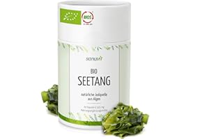 Sanuvit® - Bio-Seetang 500 mg | Biologische Algen, Bio Kelp | Hochdosiert mit 335 µg Jod pro Kapsel | Hohe Bioverfügbarkeit | Qualität aus Österreich | Vegan | 60 Kapseln