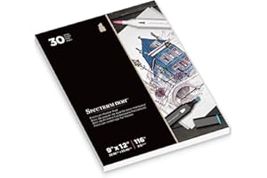 Spectrum Noir 9"x12" Premium Marker Paper Pad, White, 9" x 12"