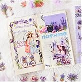 Kolbi Craft 6 Sayfa 74 Adet Şeffaf Mor Lavanta &Ccedil;i&ccedil;ek Sticker Bullet Journal Scrapbook Laptop Ajanda Planlayıcı