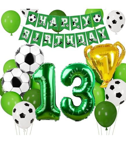 Officiële decoratie voor de 13e verjaardag voor jongens - Ballon 13 jaar - Verjaardagsdecoratie voor jongens - Officiële decoratie voor tieners