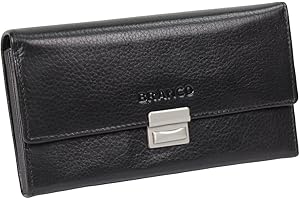 LEDERSHOP24 Branco Kellnerbörse Kellnergeldbeutel Servicegeldbörse Taxibörse Schwarz Leder