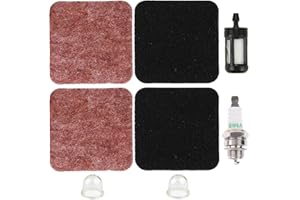 ZAMDOE FS85 Air Filter Kit Replacement for Stihl FS80 FC75 FS75 KM85 HS80 FC85 FS80R FS76 HT75 HS75 HS85 SP85 FS85T SP80 FS85RX String Trimmer Brushcutter with Spark Plug Fuel Fliter Primer Bulb