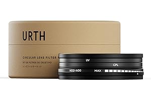 Urth - Kit de Filtros UV, Polarizador Circular (CPL) + ND2-400 para Objetivo 55 mm