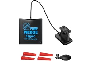 eSynic Air Wedge up Bags Montagekissen Luftkissenheber für Tür- & Fensterinstallation – 2-in-1 Hand- und Fußpumpe, 440 lbs Handpumpe, 771 lbs Fußpumpe, Höhenverstellbar