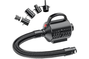 MAACLOUD Electric Air Pump for Inflatable Pool Toys - High Power Quick-Fill Air Mattress Inflator Deflator Pump for Pool Float Raft Gymnastics Track Mat, Portable Air Pump 4 Nozzles AC 220-240V (400W)