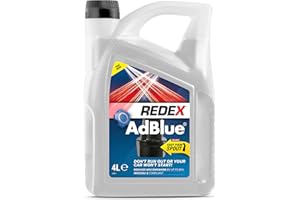 Redex AdBlue Additive 4L, AdBlue With Easy-Pour Spout, Reduces NOX Emissions, Quick & Easy Filling, Keep Spare In Boot, Premium Quality AdBlue Diesel Exhaust Fluid, No-Spill Bottle, 4 Litres