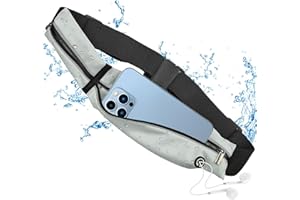 NIMISYRA Running Belt, Ultra Lightweight Waist Pack, Adjustable Elastic Strap, Running Waist Pack for Walking, Travel, Exercise, Cycling and Outdoor Activities（Gray）