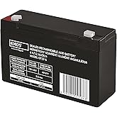 EMOS - Wartungsfreier Bleiakku - 6V 12Ah - AGM Batterie - Faston 4,7mm Anschluss - Für Alarmsysteme, Brandmeldetechnik, USV-G