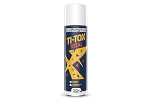RIEM - Ti-Tox Total 250 ml - Spray contre les Insectes Volants et Rampants : Guêpes, Moustiques, Mouches, Mites, Cafards, Blattes, Fourmis, Araignées, Punaises de lit, Puces - Action Rapide