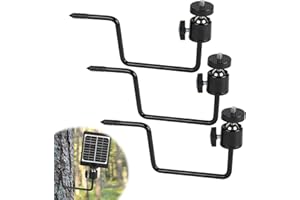 SUPAWAY 3 Stk Wildkamera Halterung Set, Trail Kamera Baumhalterung, Jagdkamera Baumhalterung mit Schwenkbarem Kopf 360° Baumschraube Universal Gewindeanschluss 1/4 Zoll für Jagd und Überwachungskamera