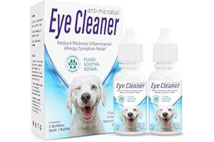 NNPCBT Dog Eye Drops, Gentle Eye Drops for Dogs & Cats, Pet Cleansing and Moisturizing Eye Care Drops, 2 Count
